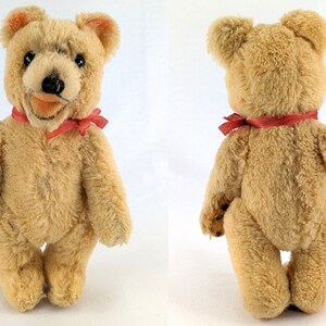 Czech Teddy Bear Baby 1950s made by Hamiro 8 inches tall painted paws image 7