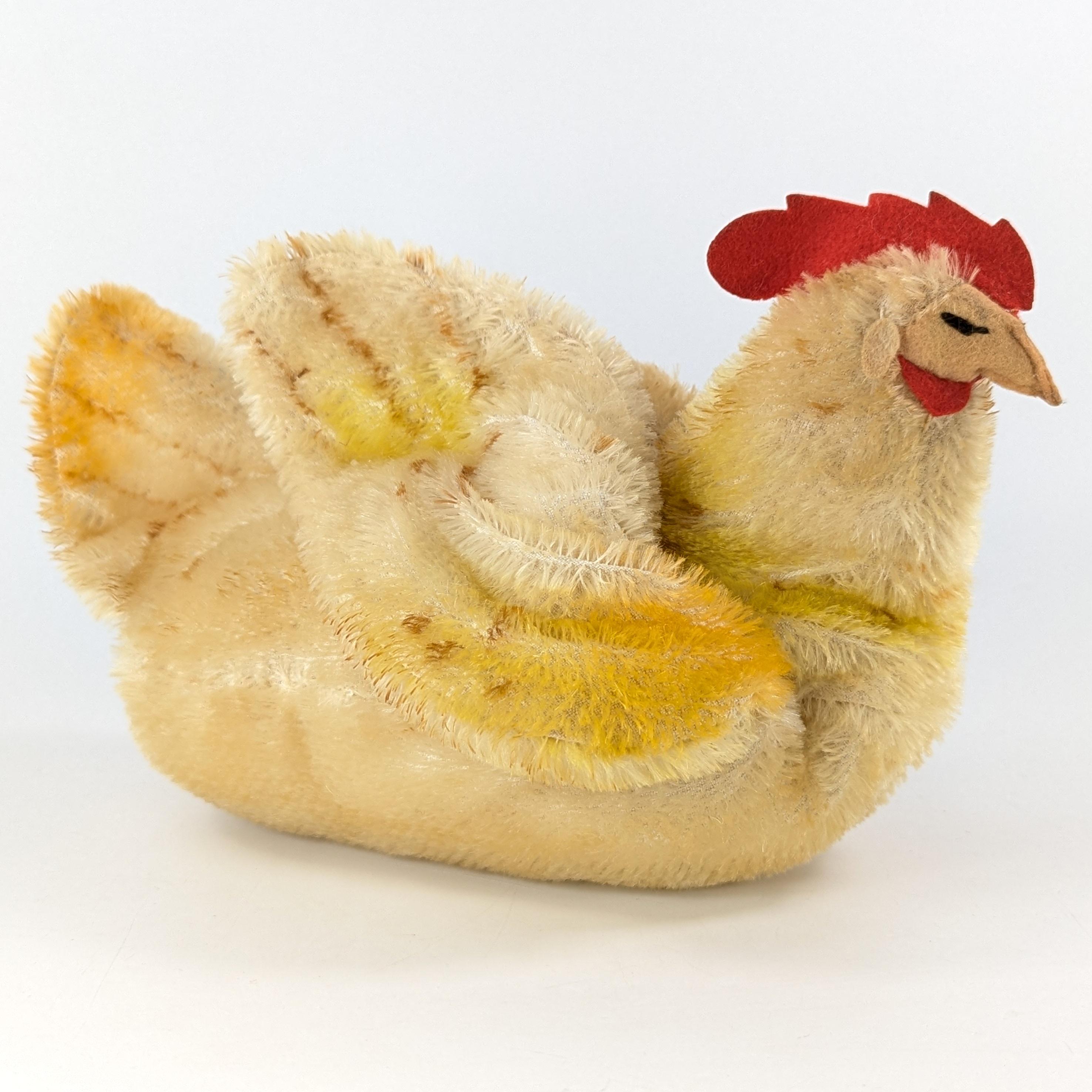 Steiff Floppy Hen With Button Smaller 9 Inches Vintage Produced