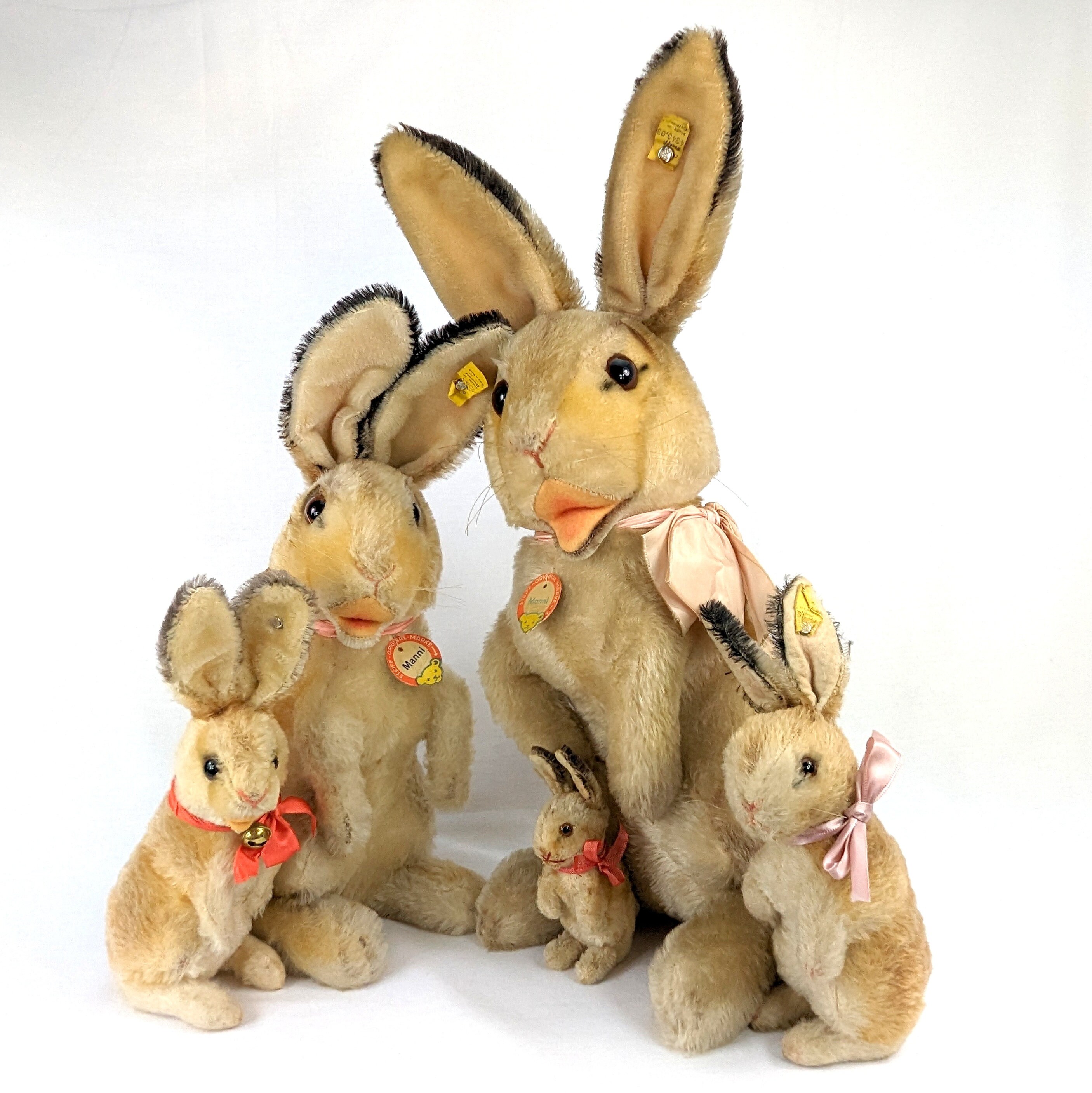 Steiff Rabbit Bunny Manni All Ids Begging Large 18 Inches Steiff Rabbit Bunny Manni All Ids Begging Large 18 Inches