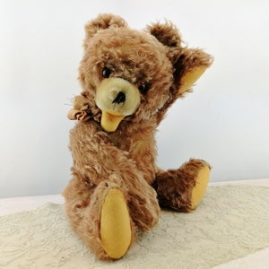 German Vintage Bear 1950s made by Hermann Teddy 16 inches tall named Zotty image 4