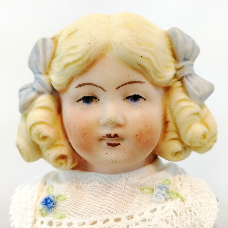 Hertwig All Bisque Dollhouse Doll 1980s Replica 6 Inches Etsy