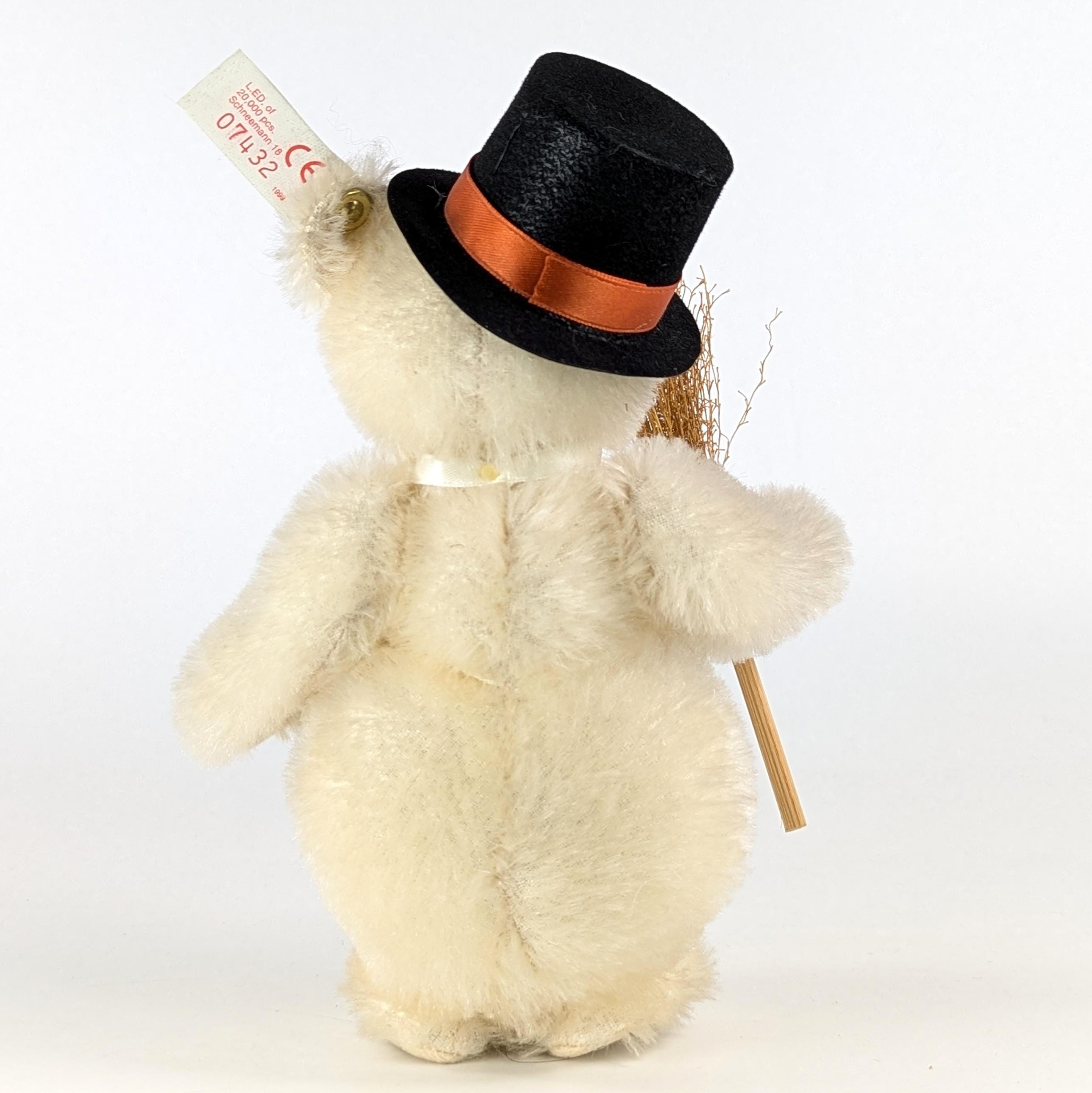 Steiff Snowman With All Ids Porcelain Badge Produced 1999 Only for