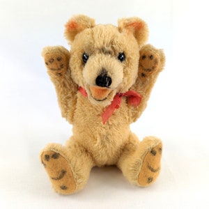 Czech Teddy Bear Baby 1950s made by Hamiro 8 inches tall painted paws image 9