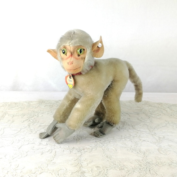 Steiff Baboon Coco Monkey Ape With Ids Midi Size 6 Inches Vintage
