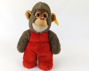 Steiff Monkey Toldi avec ID 8 pouces produit de 1986 à 1990 uniquement