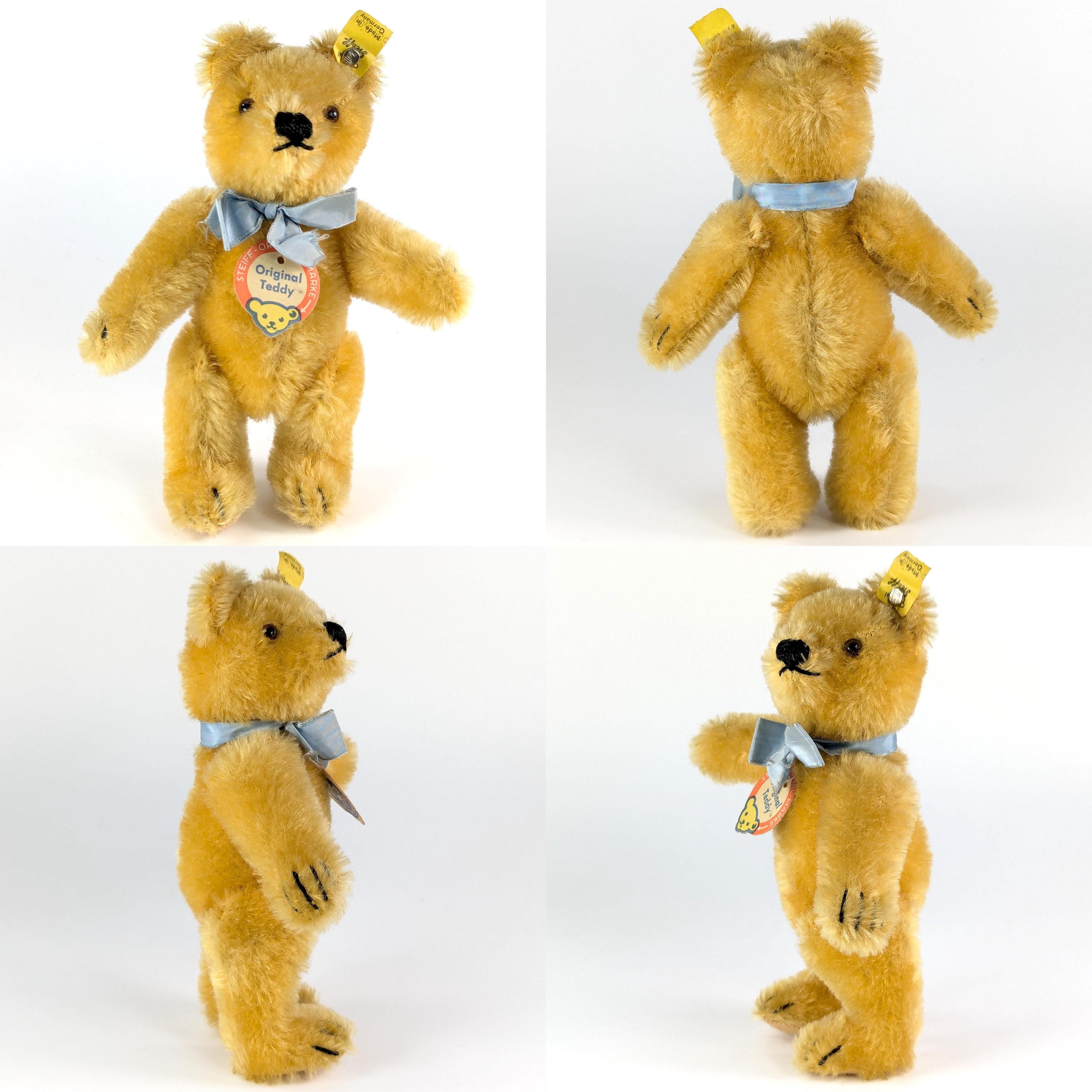 シュタイフオリジナルテディベア（イエロー）全ID7インチヴィンテージ