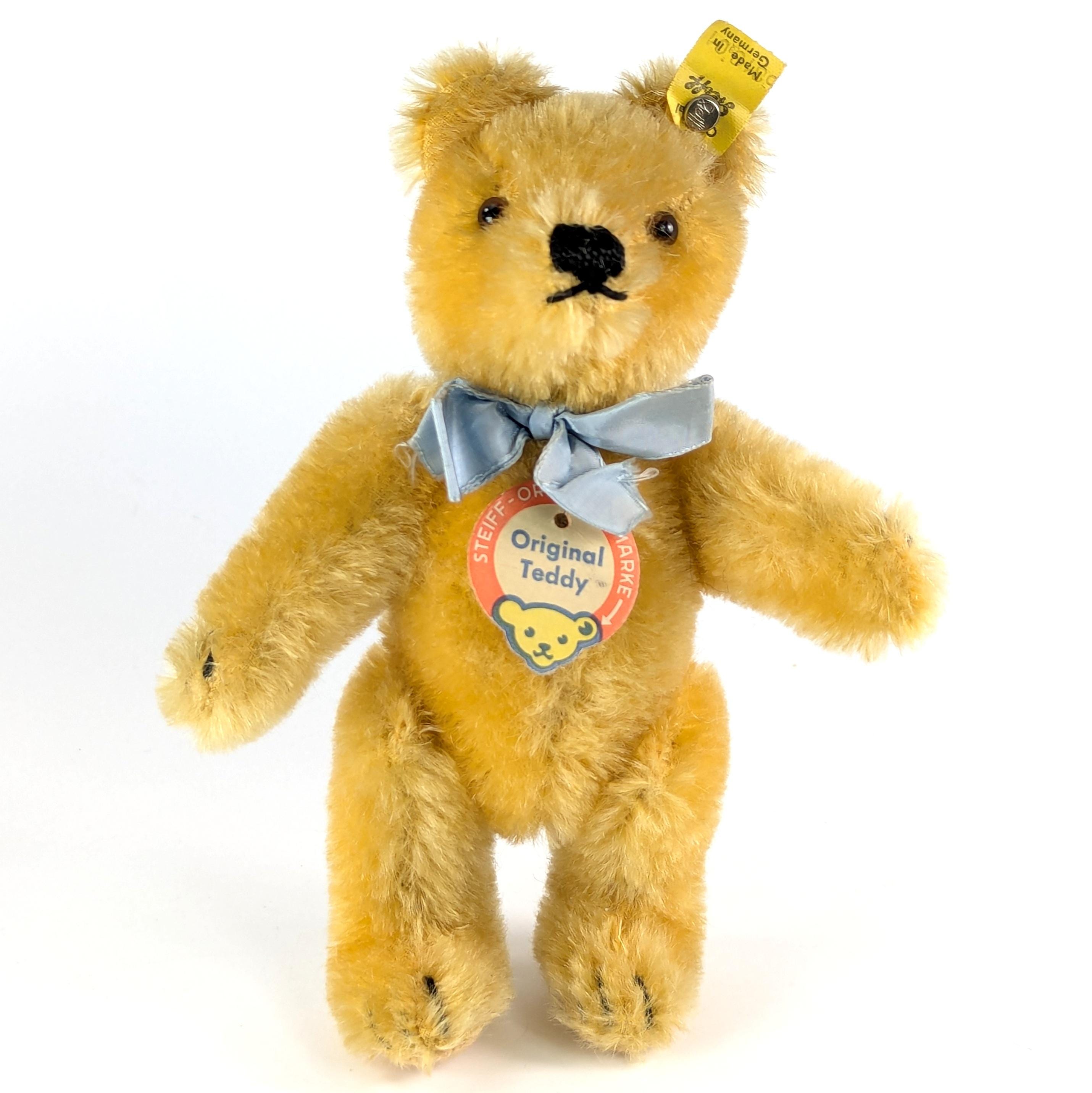 シュタイフオリジナルテディベア（イエロー）全ID7インチヴィンテージ