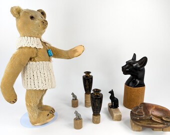 アンティークのシュタイフ テディベア 耳ボタン付き 12インチ 1906年