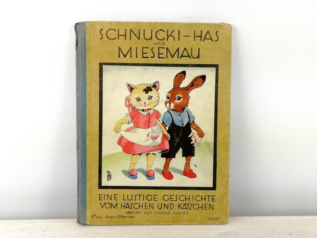 Childrens Book From 1928 About Bunny and Kitty Beautifully Illustrated ...