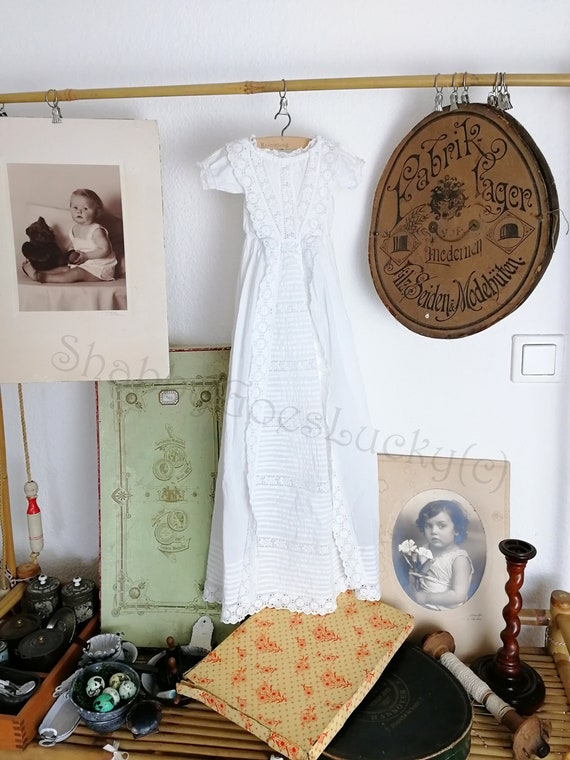 アンティーク洗礼式ガウンドレス（ベビードール用）1920年代 ホワイト