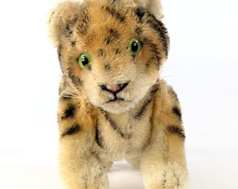 Steiff Tiger Fully Jointed Smallest 4 Inches Vintage