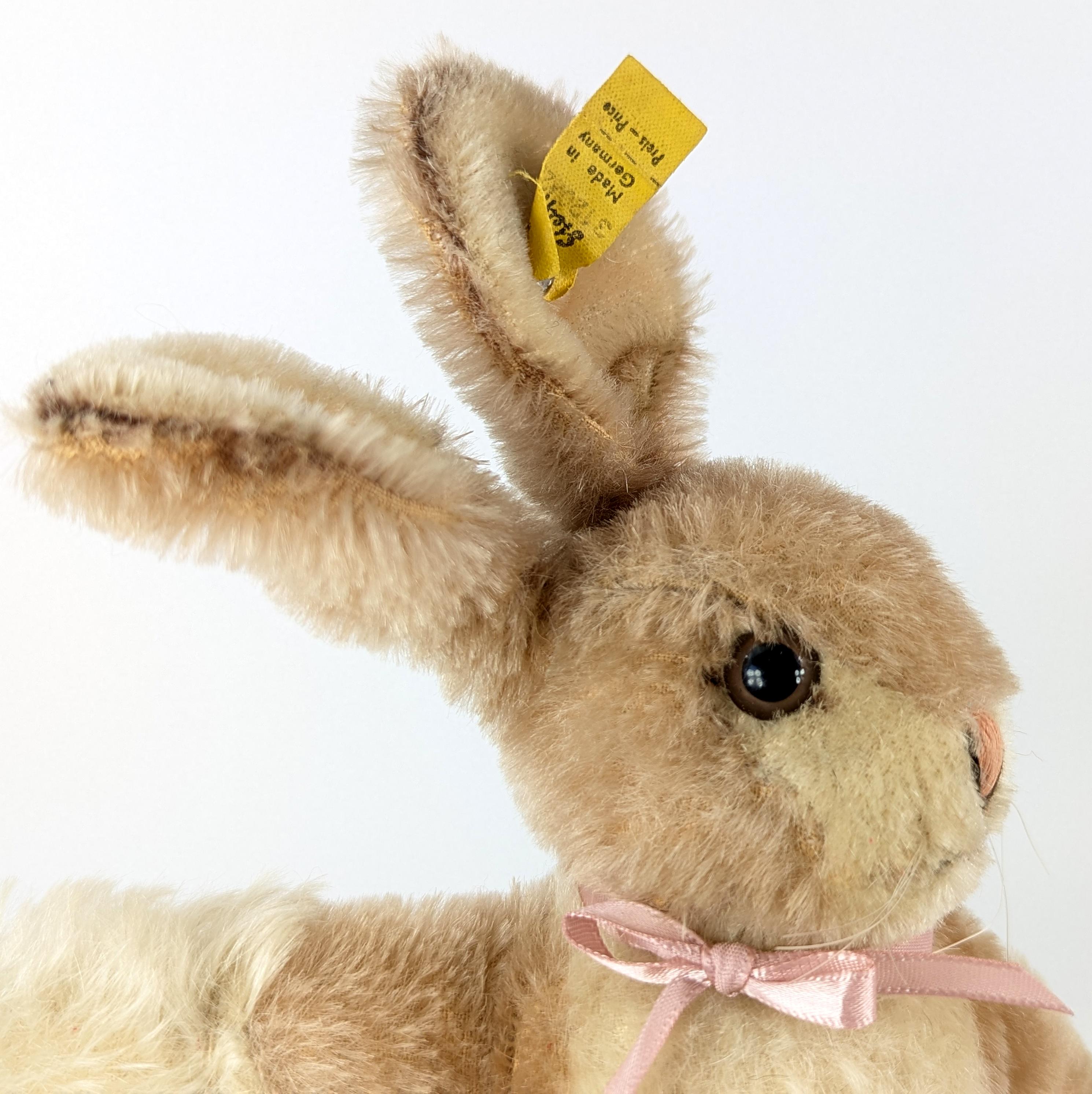 シュタイフBaby Rabbit sassy Steiff Bunny Baby Rabbit Sassy 8 Inches With Ids Vintage 1968 to