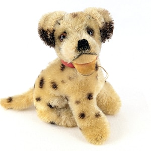 Steiff Hund Dalmatiner mit ID sitzend kleinster 4 Zoll Vintage 1953 bis 1964