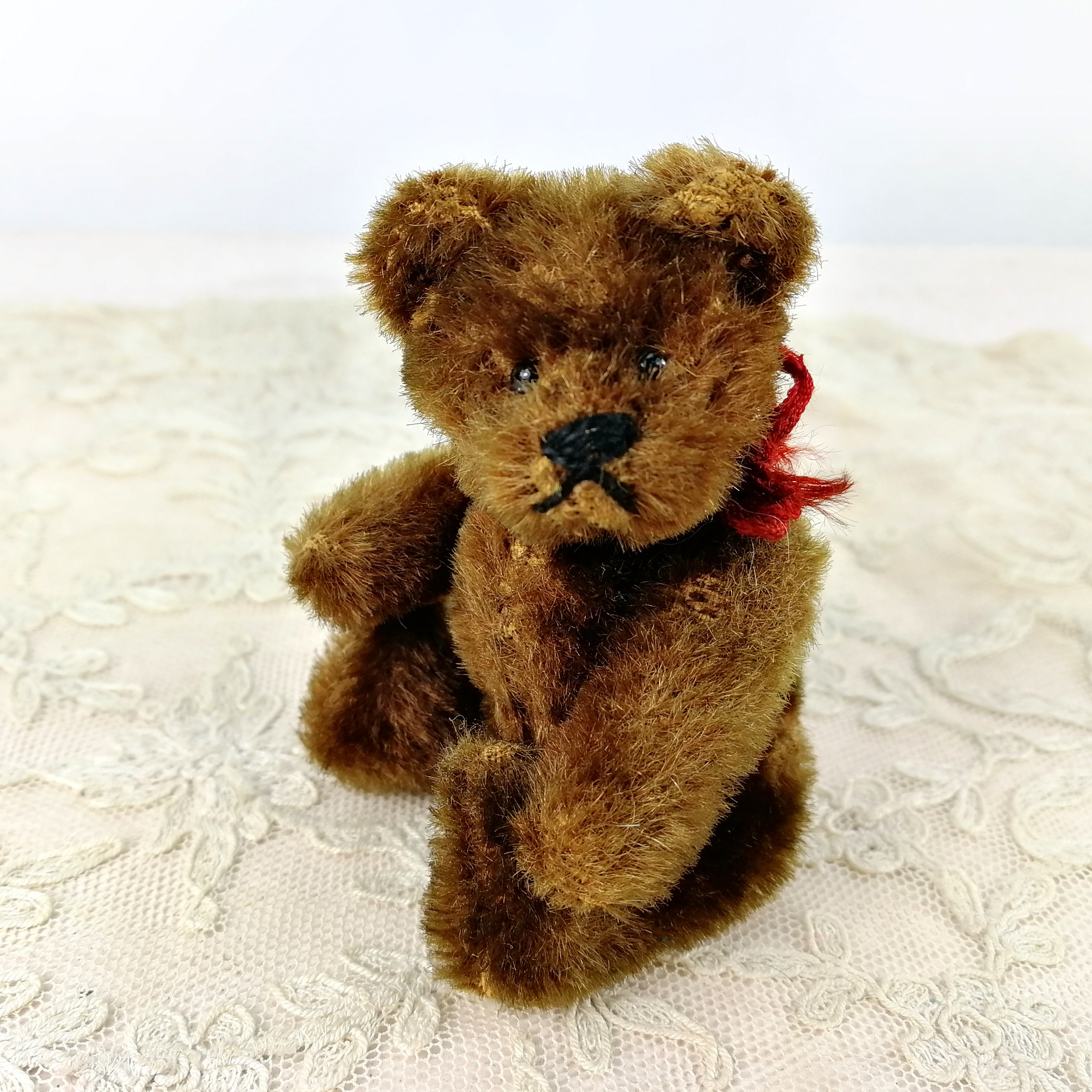 Steiff Teddy Bear Brown Smallest 4 Inches 1950s Vintage Made Steiff Teddy Bear Brown Smallest 4 Inches 1950s Vintage Made