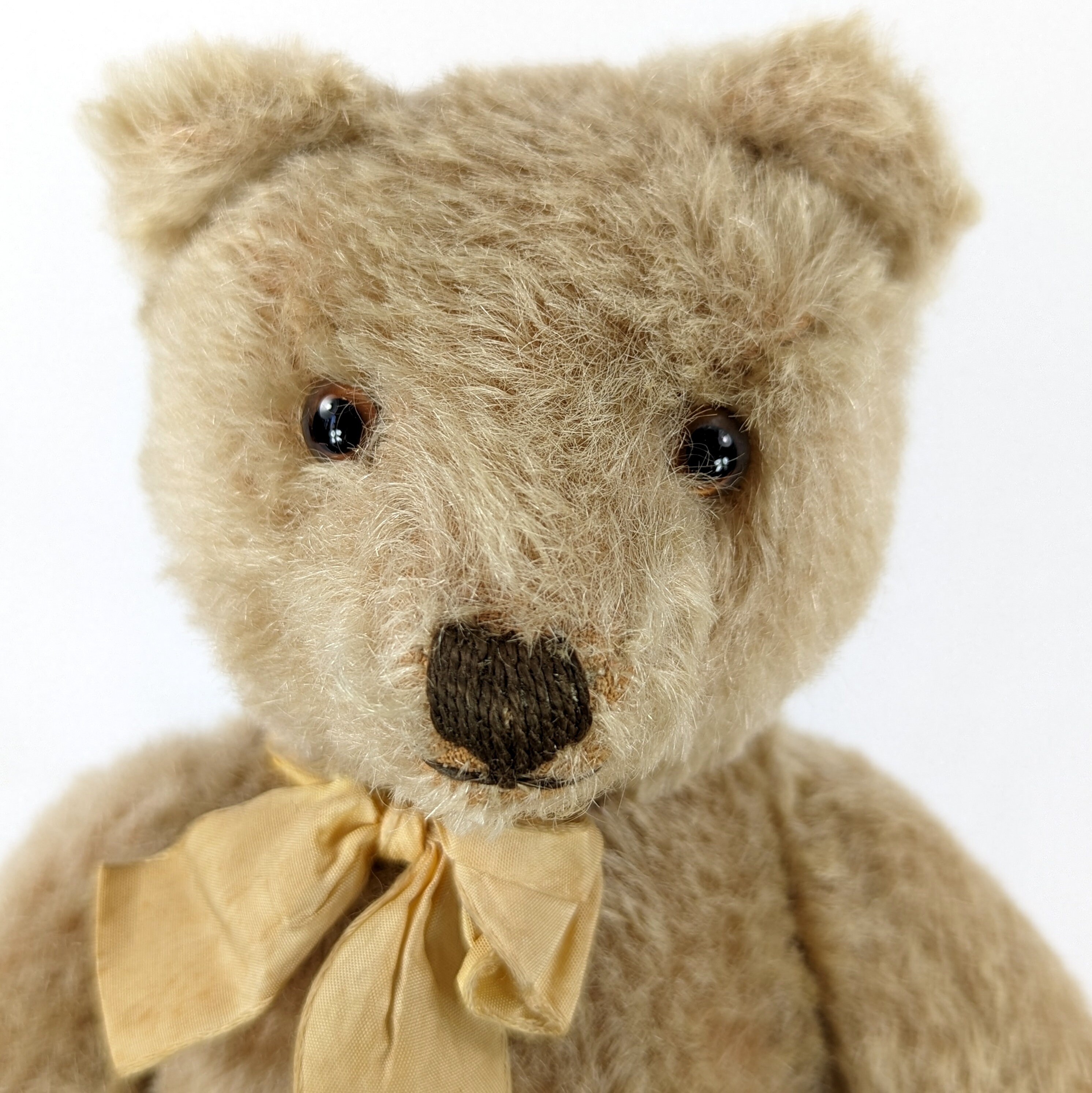 * vintage steiff ୨୧ * もも色リボンの ウサちゃん Steiff Teddy Bear Original Bow 11 Inches Vintage 1954 to