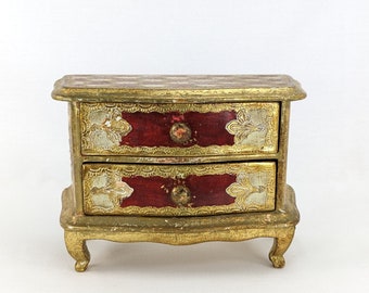 Vintage Florentine chest of drawers dresser vanity for dolls