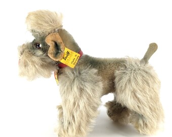 Steiff Poodle Snobby Grey All Ids 6 Inches Vintage 1959 to 1963