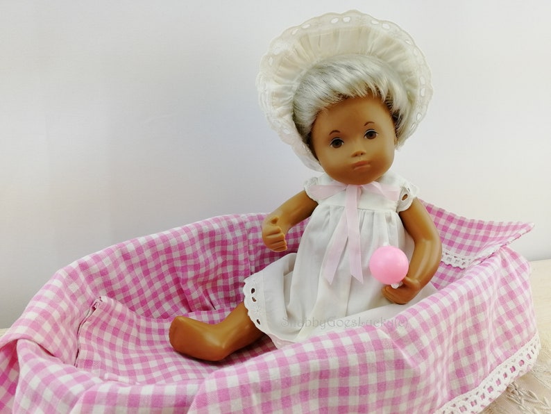 Sasha Baby Doll white blond 12 inches in original basket 1978 by Trendon Ltd image 9
