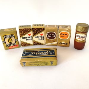 German Vintage Miniature Coffee Packs  for your old dollhouse Grocery Shop