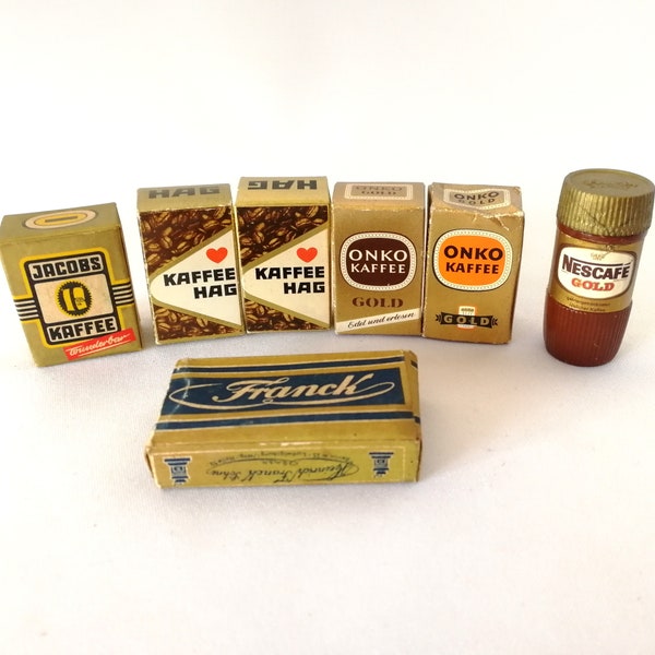 German vintage Coffee Packs miniatures for your old dollhouse Grocery Shop