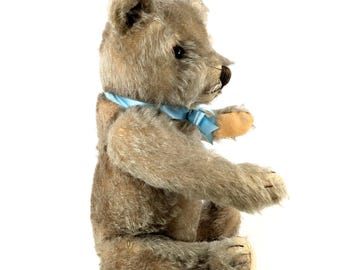 シュタイフ テディベア 16インチ グレーキャラメルカラー モヘア