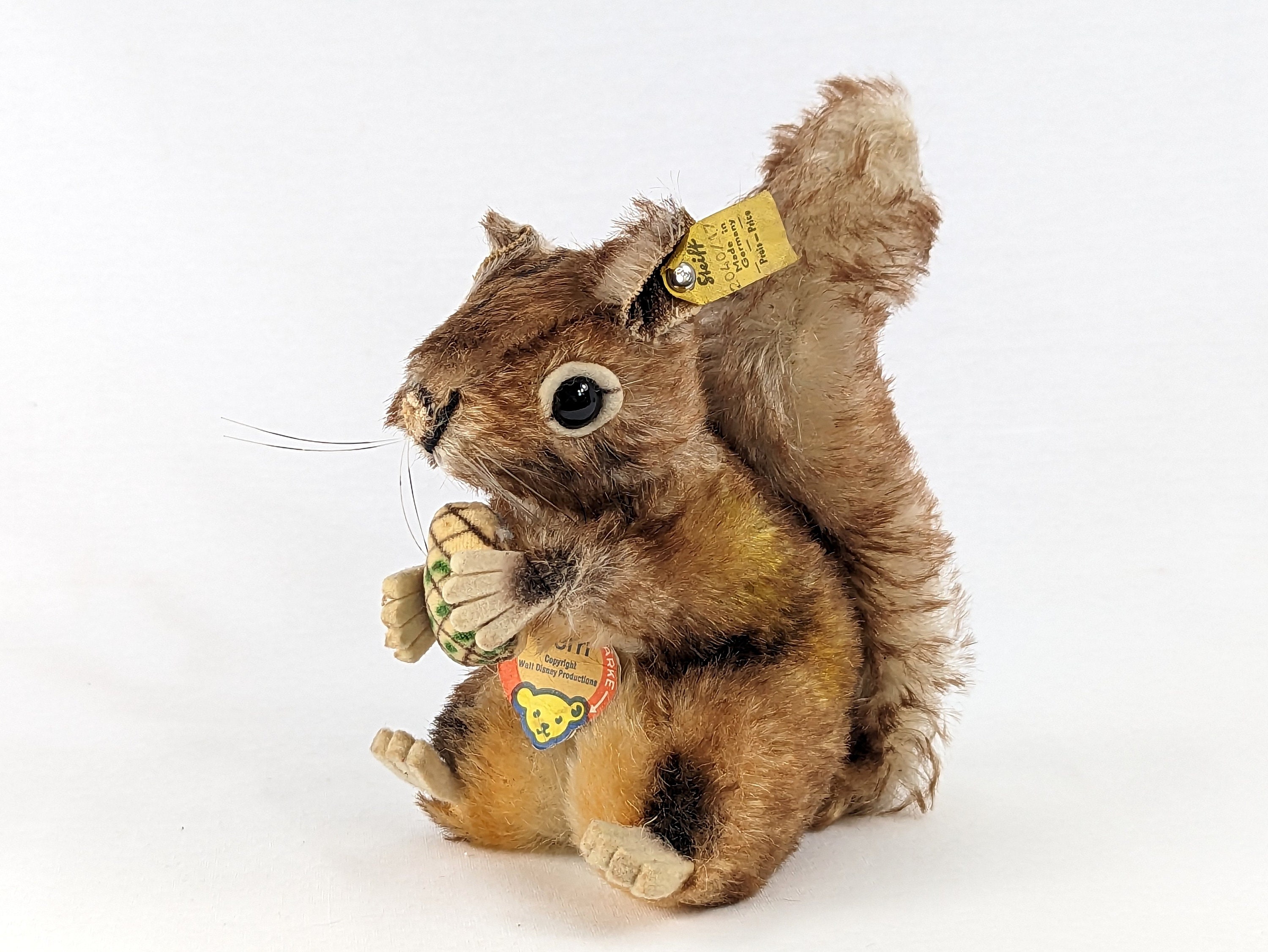 シュタイフ★Perri Squirrel★Disney Edi.リスのペリ/栗鼠 Steiff Squirrel Perri All Ids Vintage 1968 to 1980 Produced 6