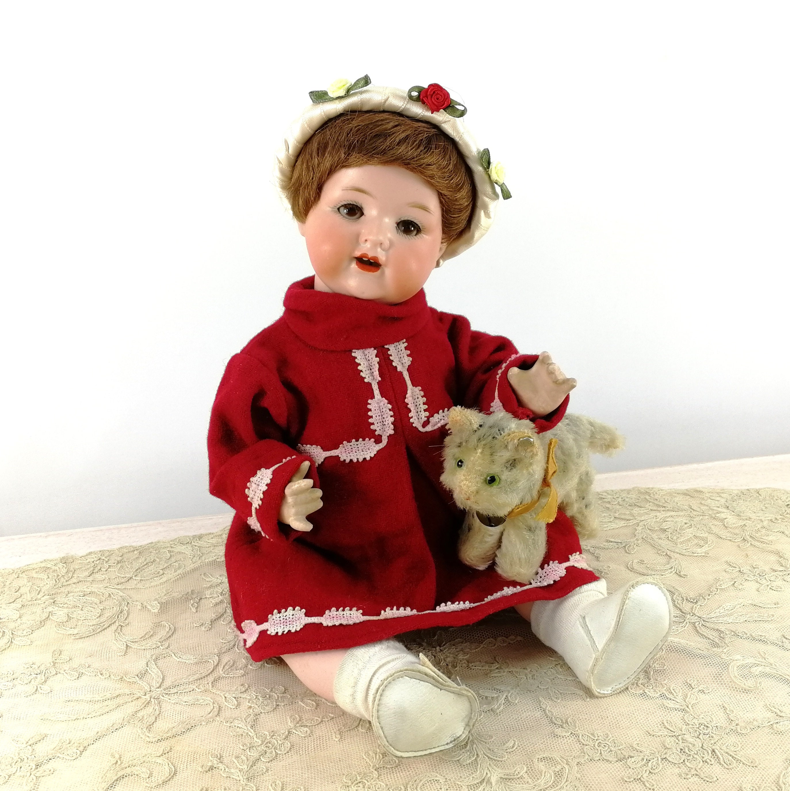 Poupée Ancienne Armand Marseille – Porcelaine, 31 Cm, Fille, Made In Germany