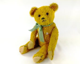 Petz Teddy Bear avec ID 17 pouces vintage allemand des années 1950