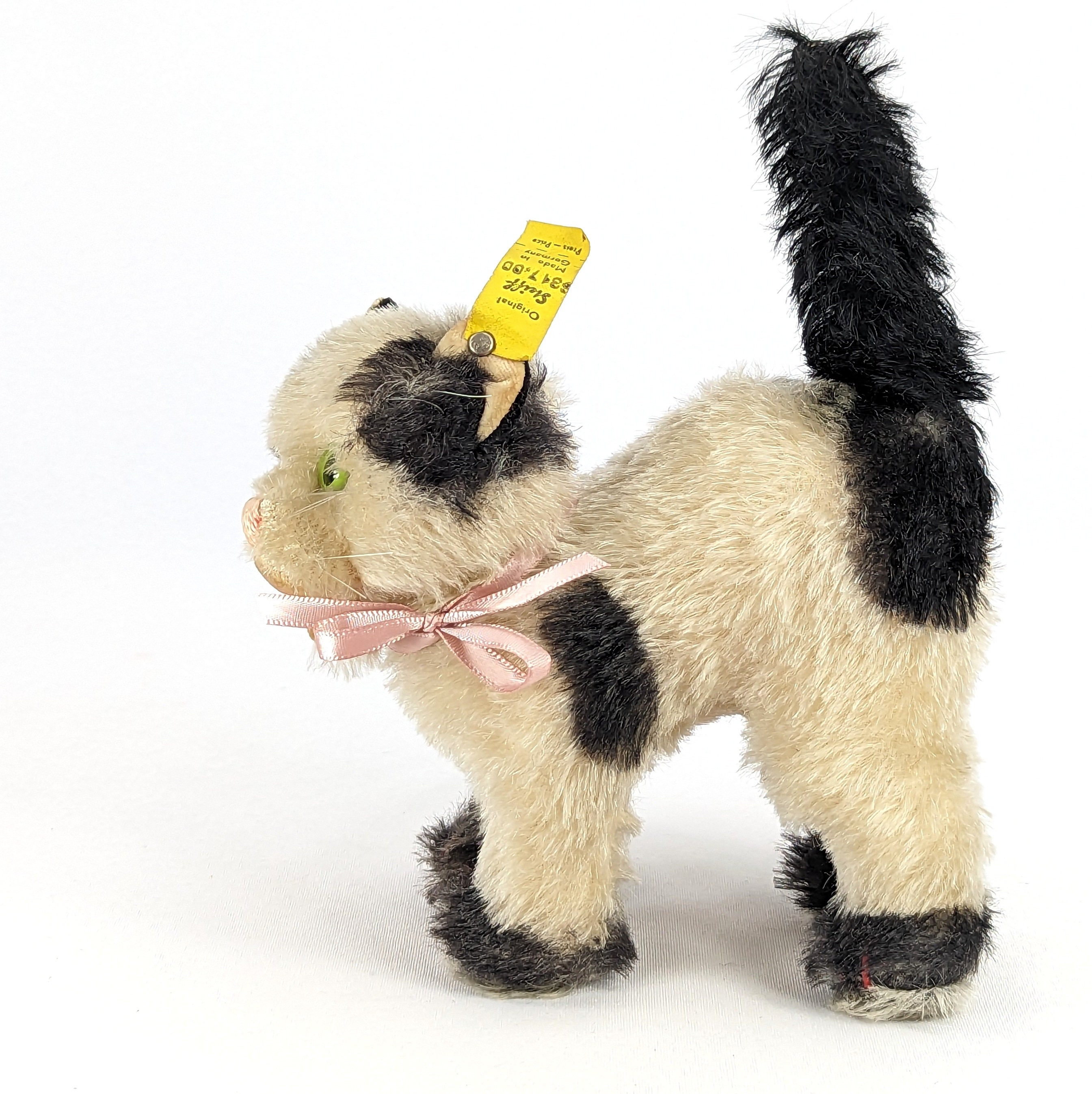 シュタイフ猫ガッシーID付き大型7インチヴィンテージ1966～1967