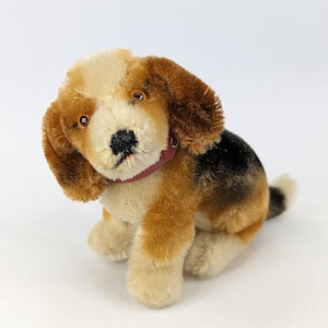 Steiff beagle hond met identiteitsbewijs kleinste 4 inch vintage van 1968 tot 1975 geproduceerd