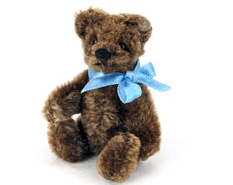 Steiff Teddybeer met oorknop Bruin kleinste 10 cm jaren 50