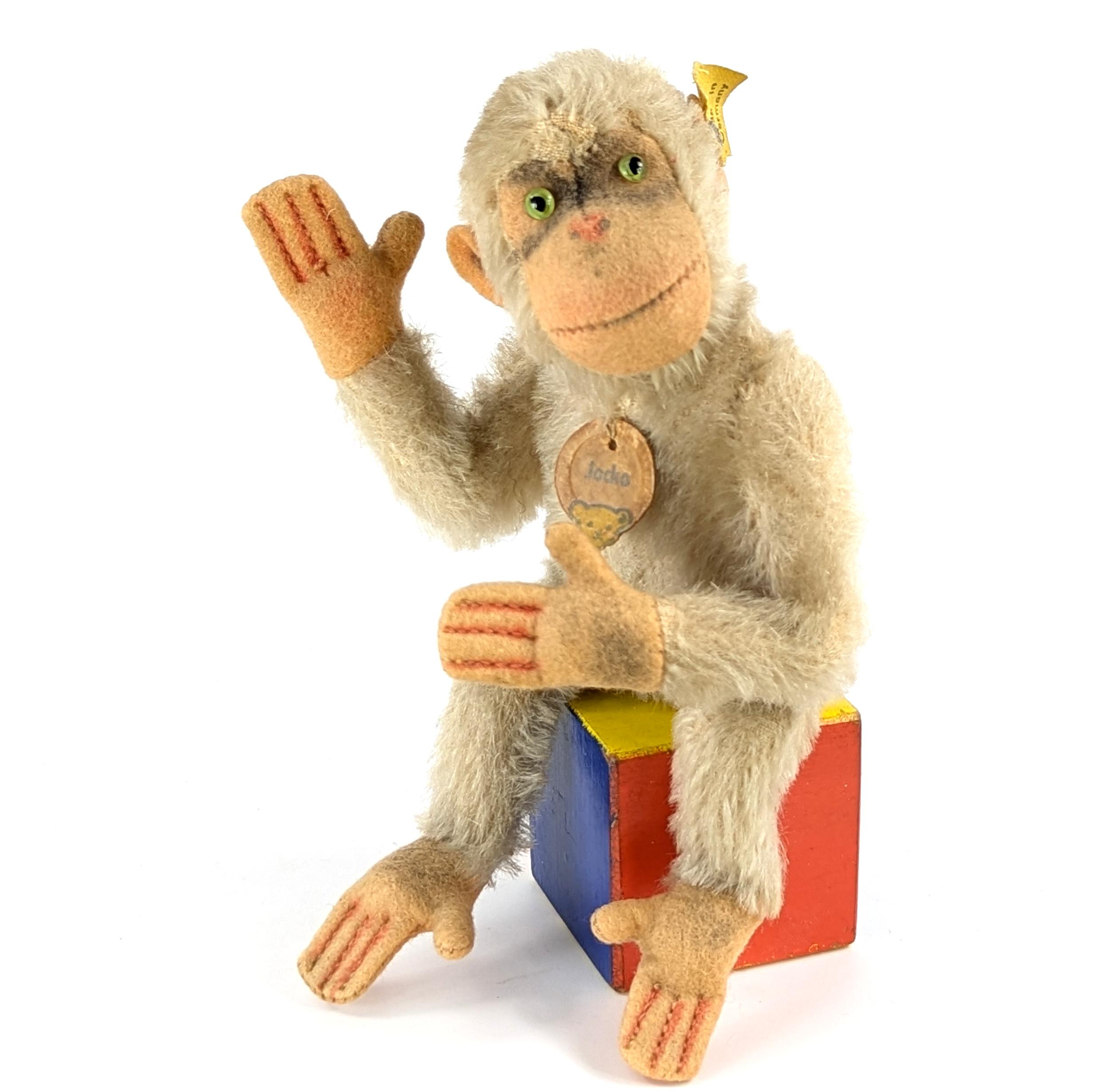 Steiff Ape Monkey All Ids White Chimpanzee 6 Inches Vintage 1949