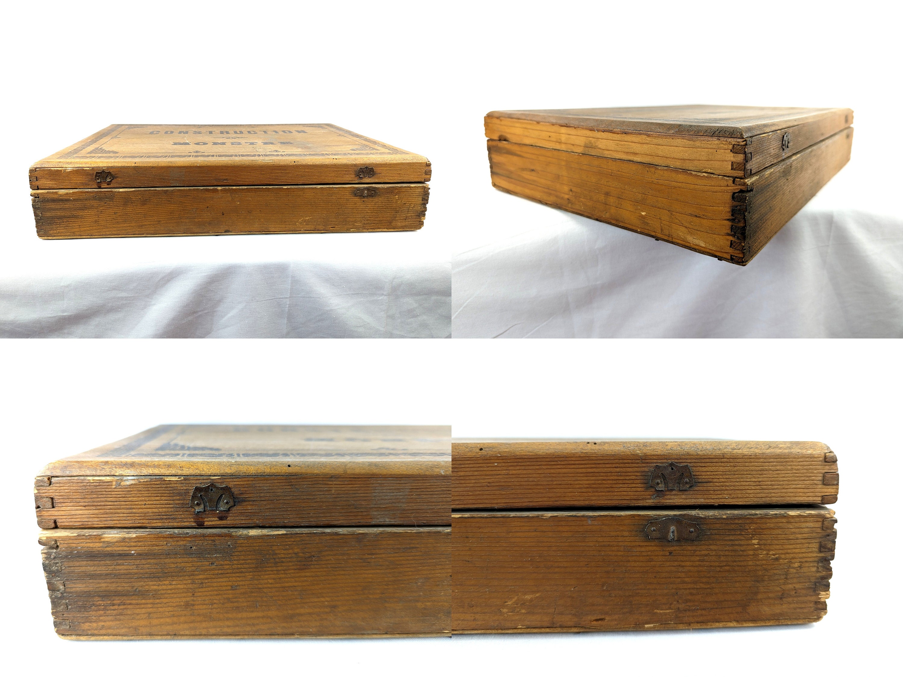 Ancien Boite jeu de construction en BOIS