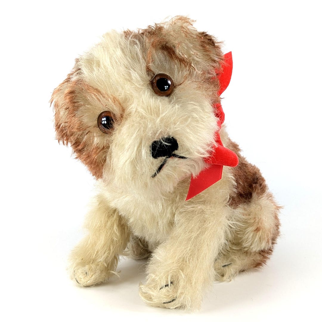Steiff Puppy Dog Molly Large 10 Inches Sitting Vintage 1949 to