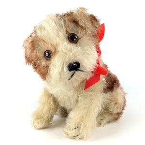 Steiff Puppy Dog Molly large 10 inches sitting vintage 1949 to 1961 produced