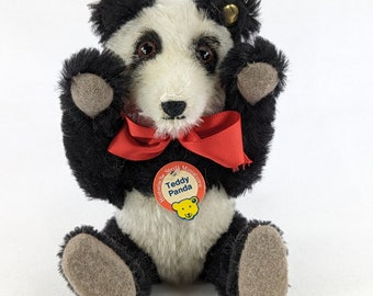 Steiff Panda Teddy Bear Small 6 Inches With Ids Vintage 1993 to