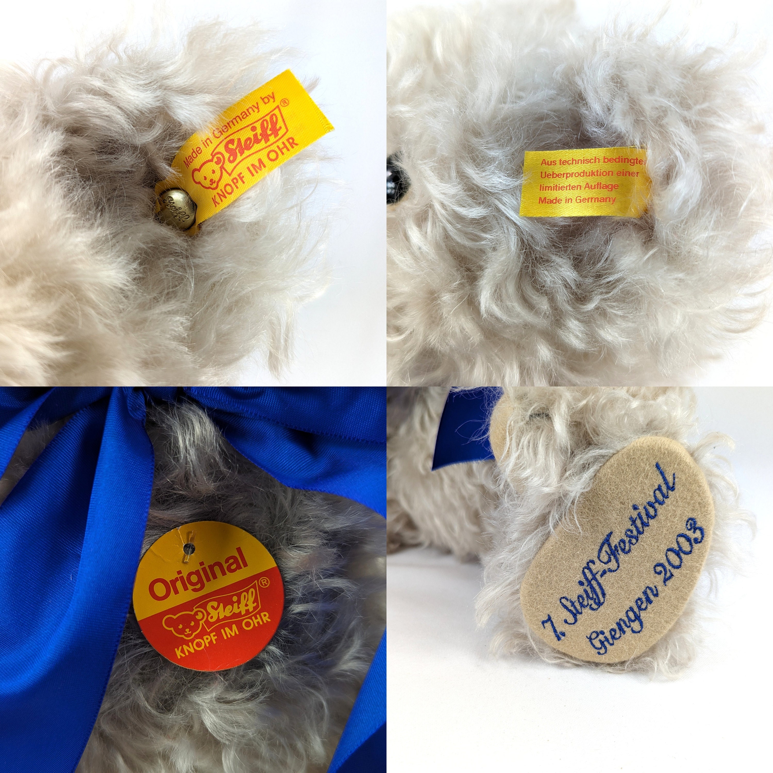 Steiff Teddy Bear Daddey All Ids 2003 Special Edition 14 Inches