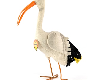 1960年代のヴィンテージ、シュタイフのコウノトリ、アデバーウール