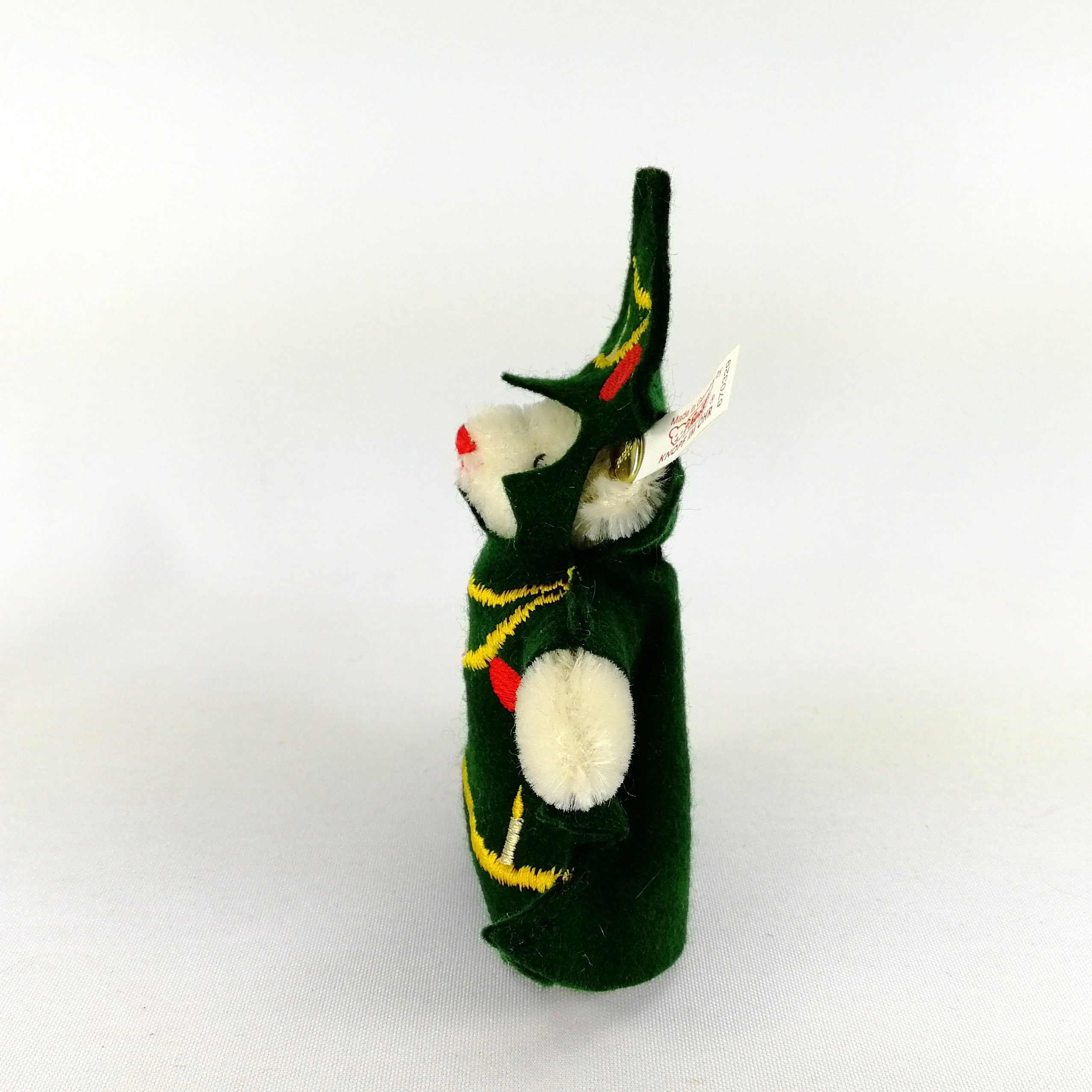 Steiff Christmas Tree Teddy Bear Ornament Mint 4 Inches Vintage