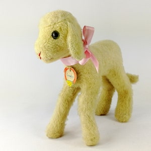 Steiff Lamb with ID midi size 9 inches vintage 1948 to 1964 produced