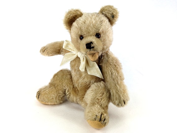 Steiff Zachte beer Orsi met knoop 9 inch zittend vintage gemaakt van 1952  tot 1962 - Etsy Nederland