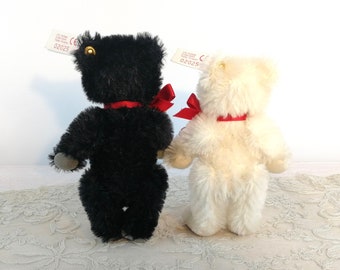 Steiff Little Blackey and Little Whitey Teddy Bears Set With 