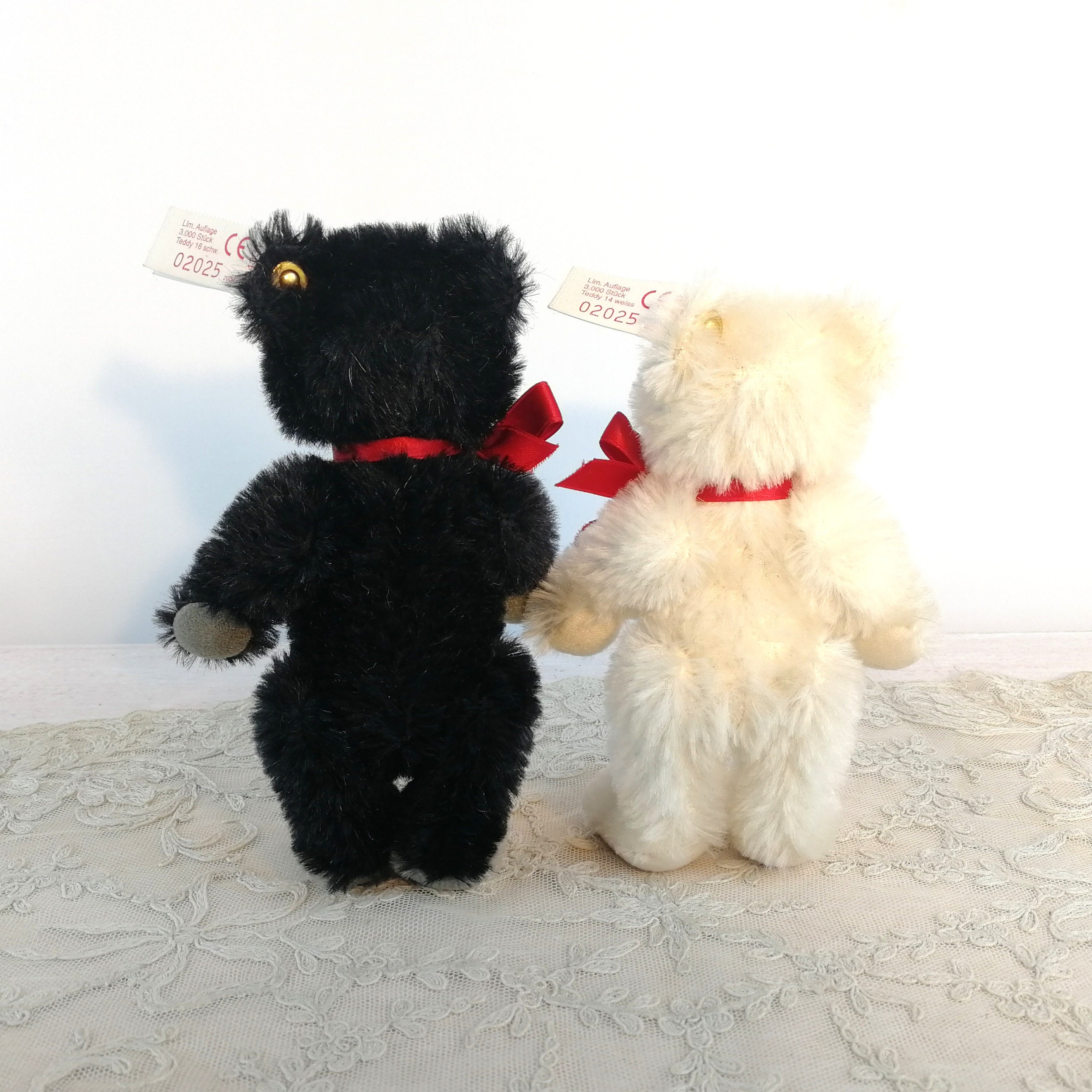 Steiff Little Blackey and Little Whitey Teddy Bears Set With Steiff Little Blackey and Little Whitey Teddy Bears Set With