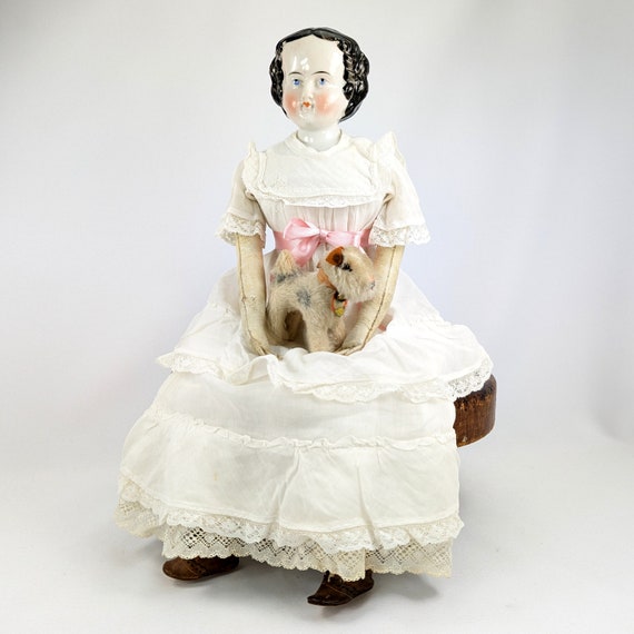 China Head Doll 1860s Produced in Kloster Veilsdorf Germany 18