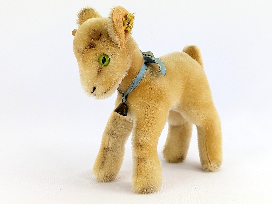 Steiff Goat Zicky Ids Wooden Horns 6 Inches Standing Vintage 1969