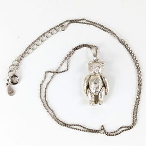 Steiff 925 Sterling Silver Teddy Bear Pendant Necklace Chain