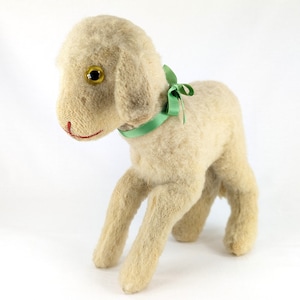 Steiff Lamb no IDs 10 inches vintage 1948 to 1964 produced