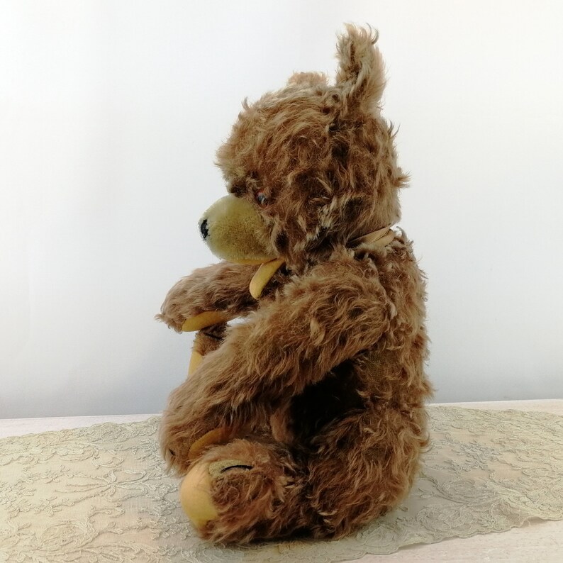 German Vintage Bear 1950s made by Hermann Teddy 16 inches tall named Zotty image 6