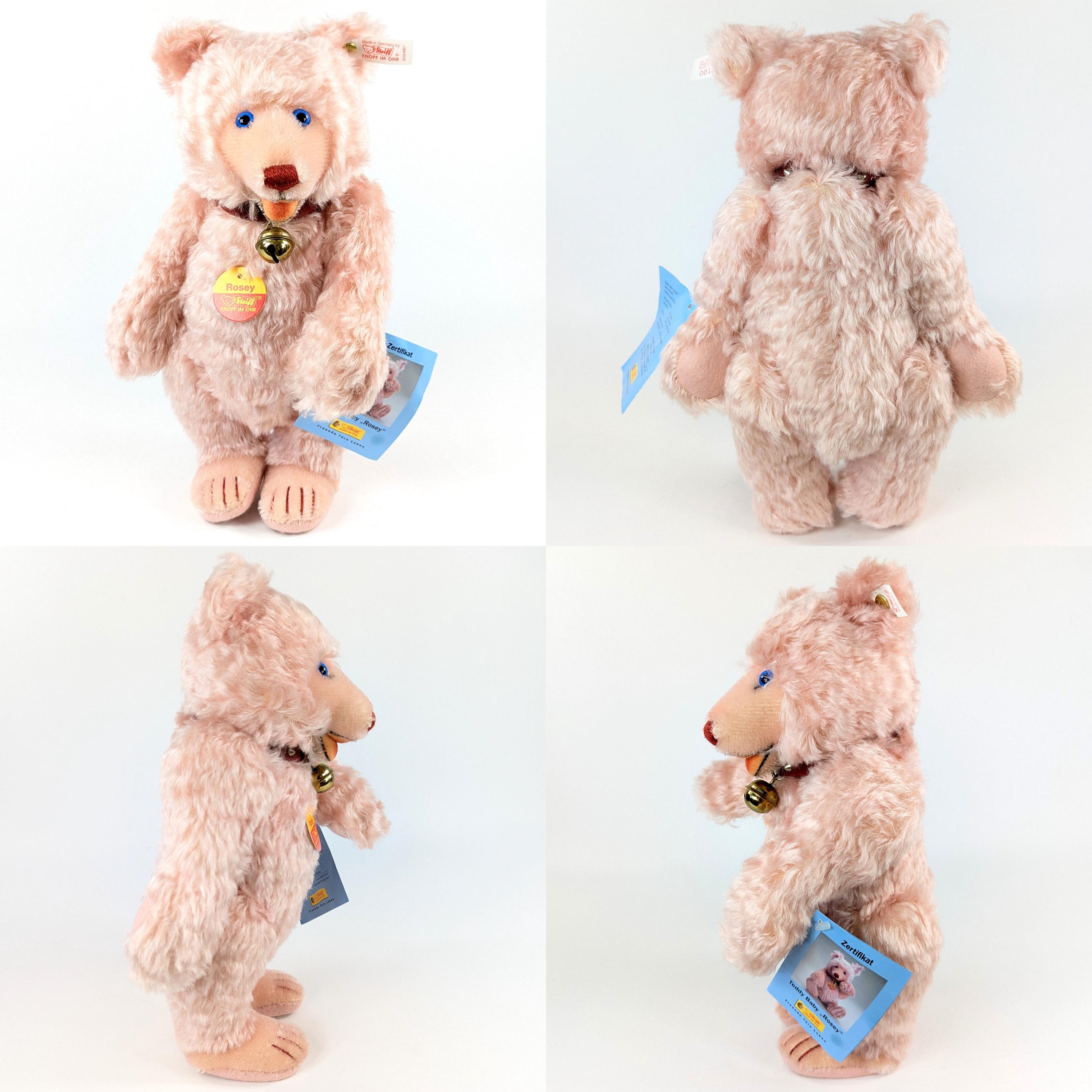 Steiff Teddy Baby Rosey Special Pink Bear for 1999 Festival All