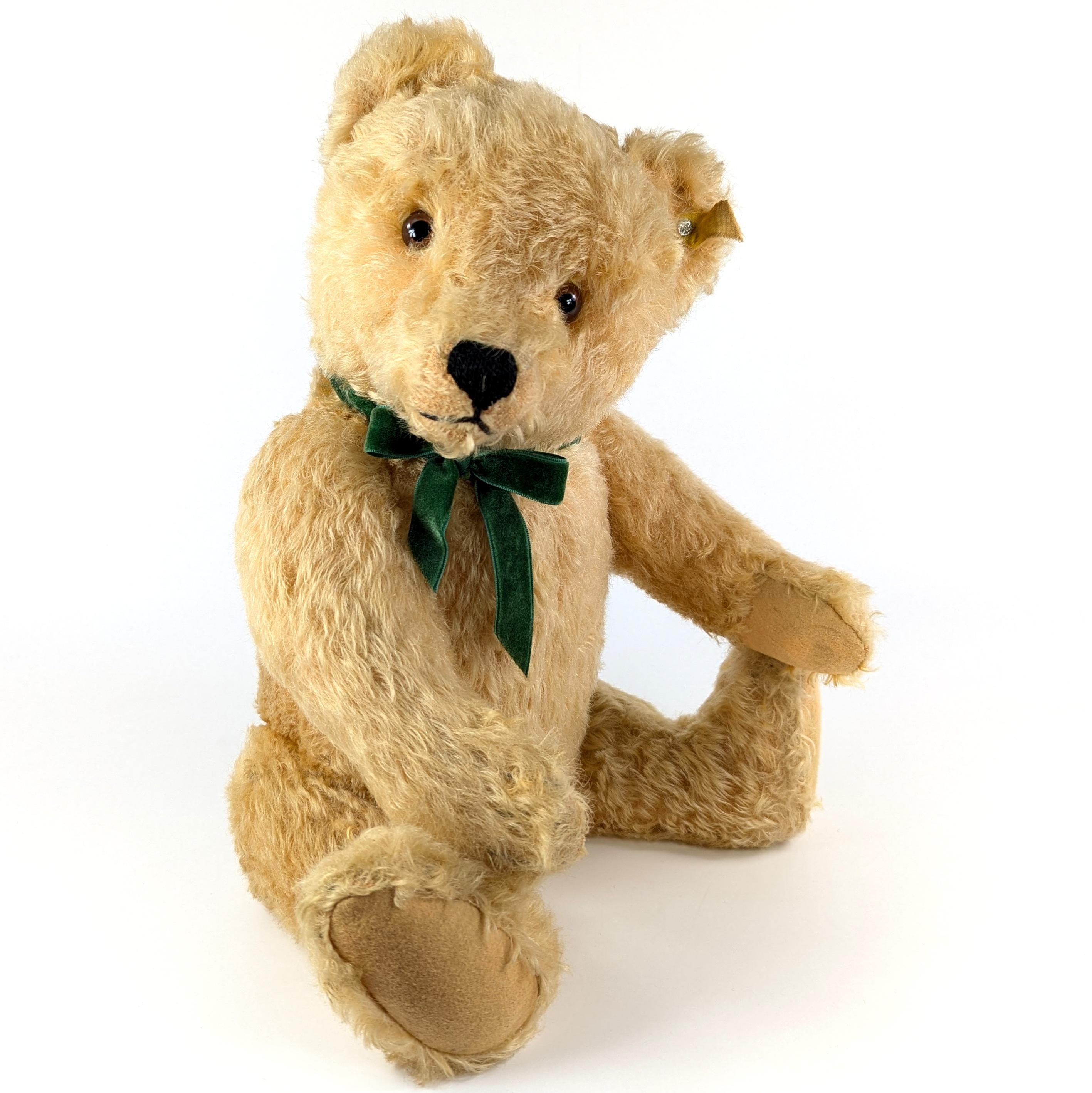 完品 シュタイフ Steiff Original Teddybear Steiff Original Teddy Bear With Ids 17 Inches Vintage 1959